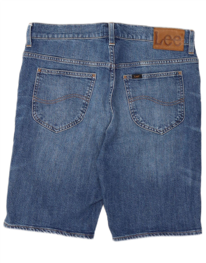Lee Short Femme Rider Distressed Denim W31 Bleu Moyen Coton