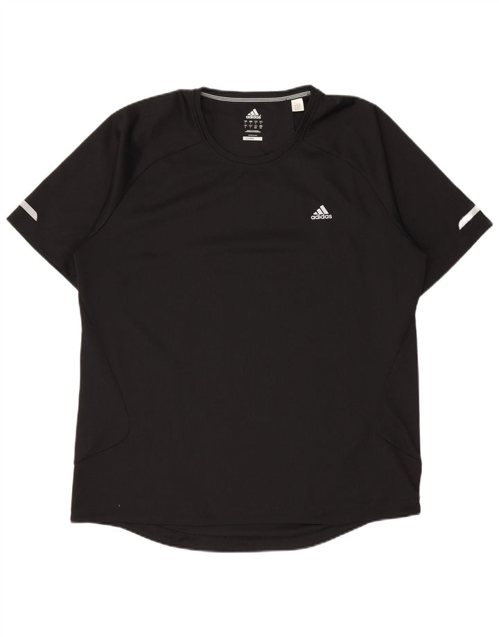 ADIDAS Hommes Climalite T-Shirt Haut Grand Noir Polyester