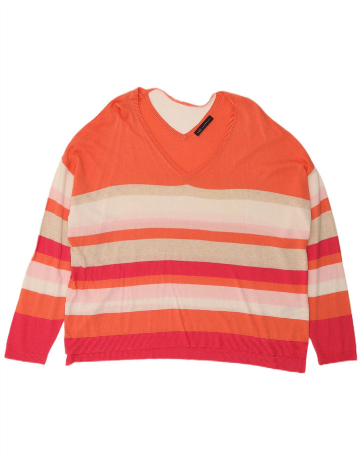 Marks & Spencer Pull col V pour femme UK 24 4XL Multicolore