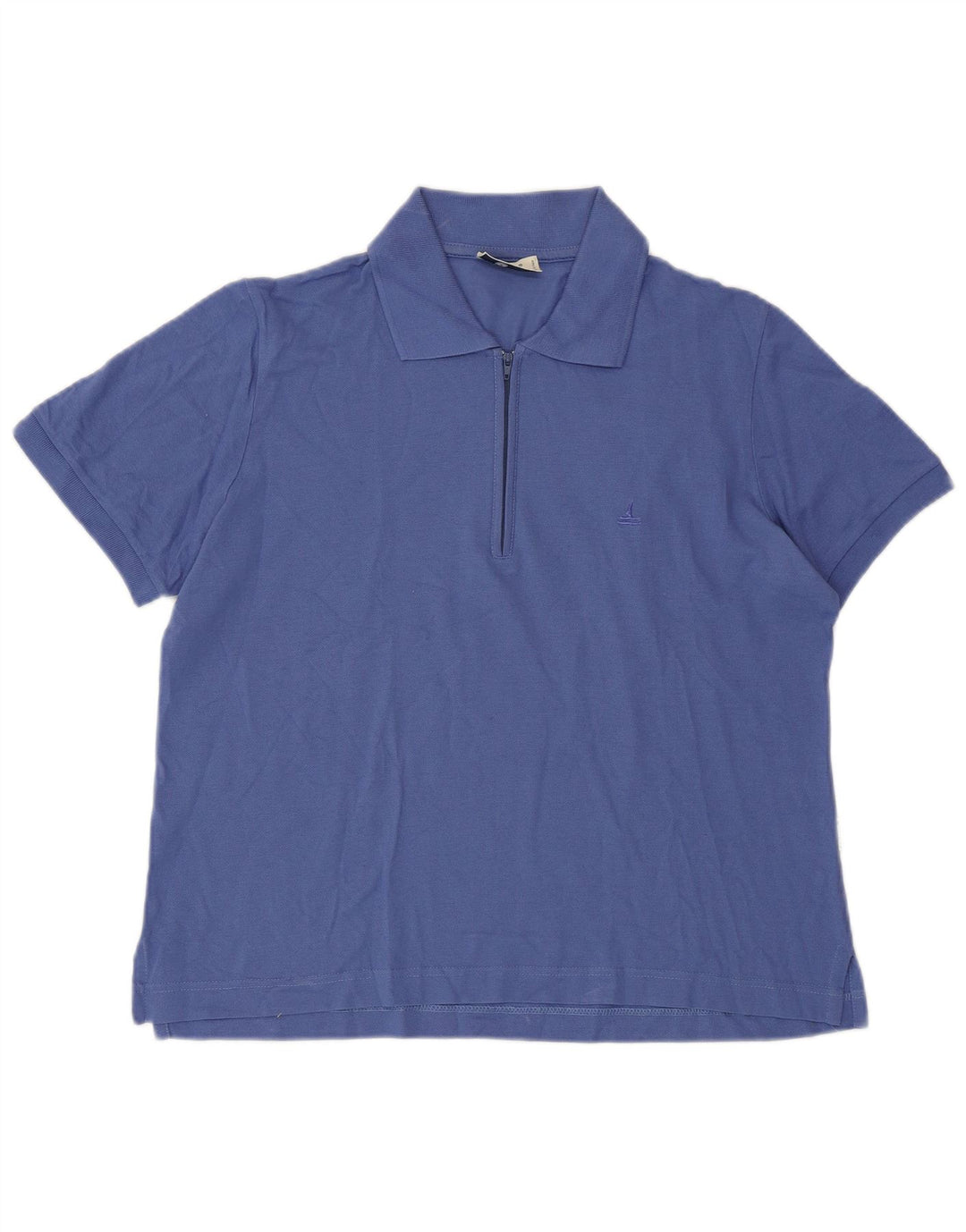 NAVIGARE Polo Femme IT 46 Large Bleu Coton