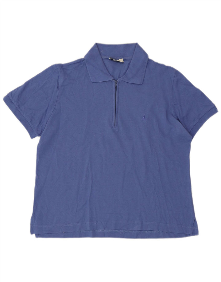 NAVIGARE Polo Femme IT 46 Large Bleu Coton