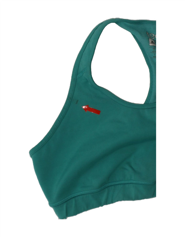 ADIDAS Womens Sport Bra Top UK 16/18 Large Green Polyester Vintage Adidas and Second-Hand Adidas from Messina Hembry 
