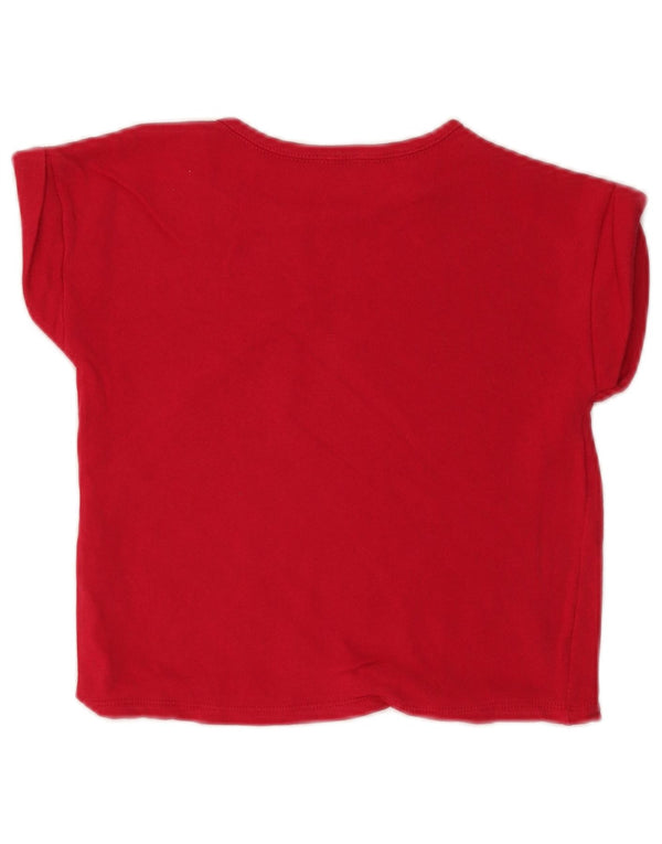 Benetton T-Shirt Graphique Fille 7-8 Ans Rouge