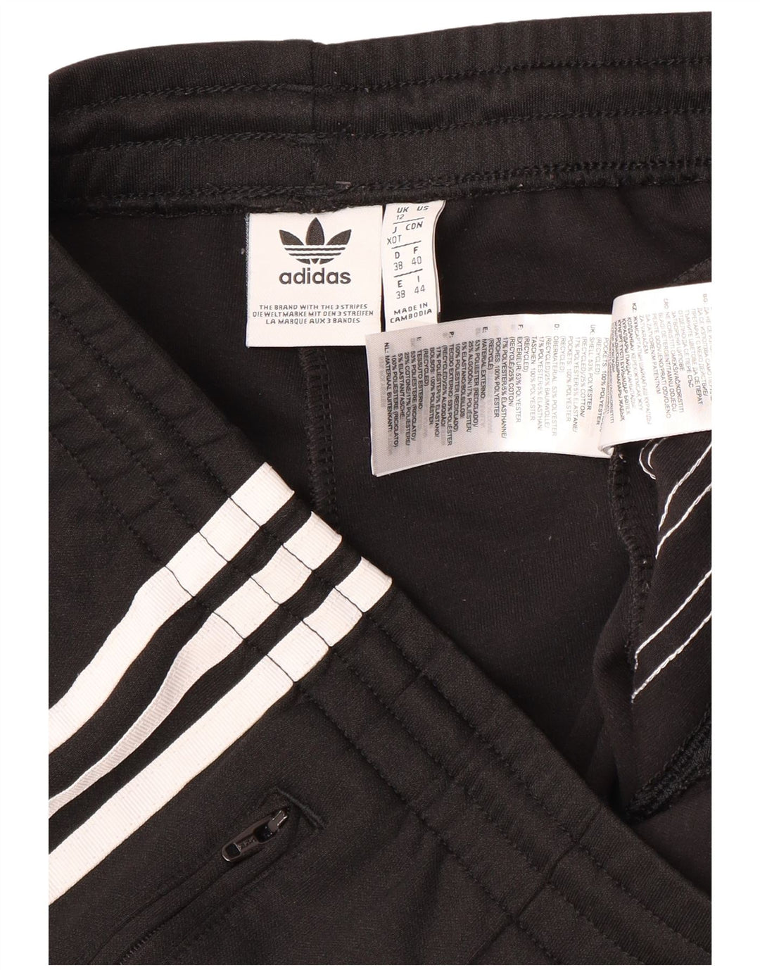 Adidas Pantalon de survêtement pour femme UK 12 Medium Noir Polyester