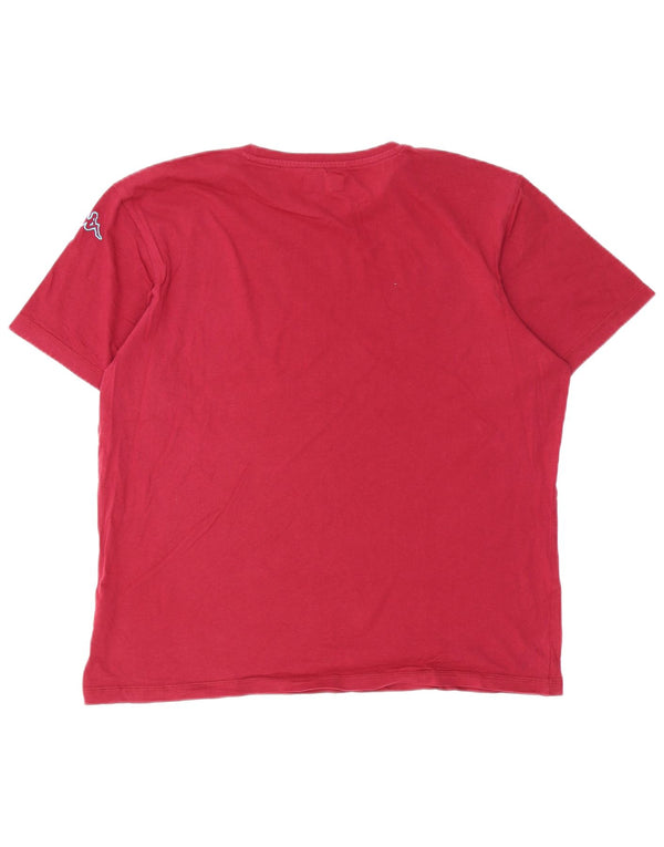 Kappa T-Shirt Graphique Femme Top XL Coton Bordeaux