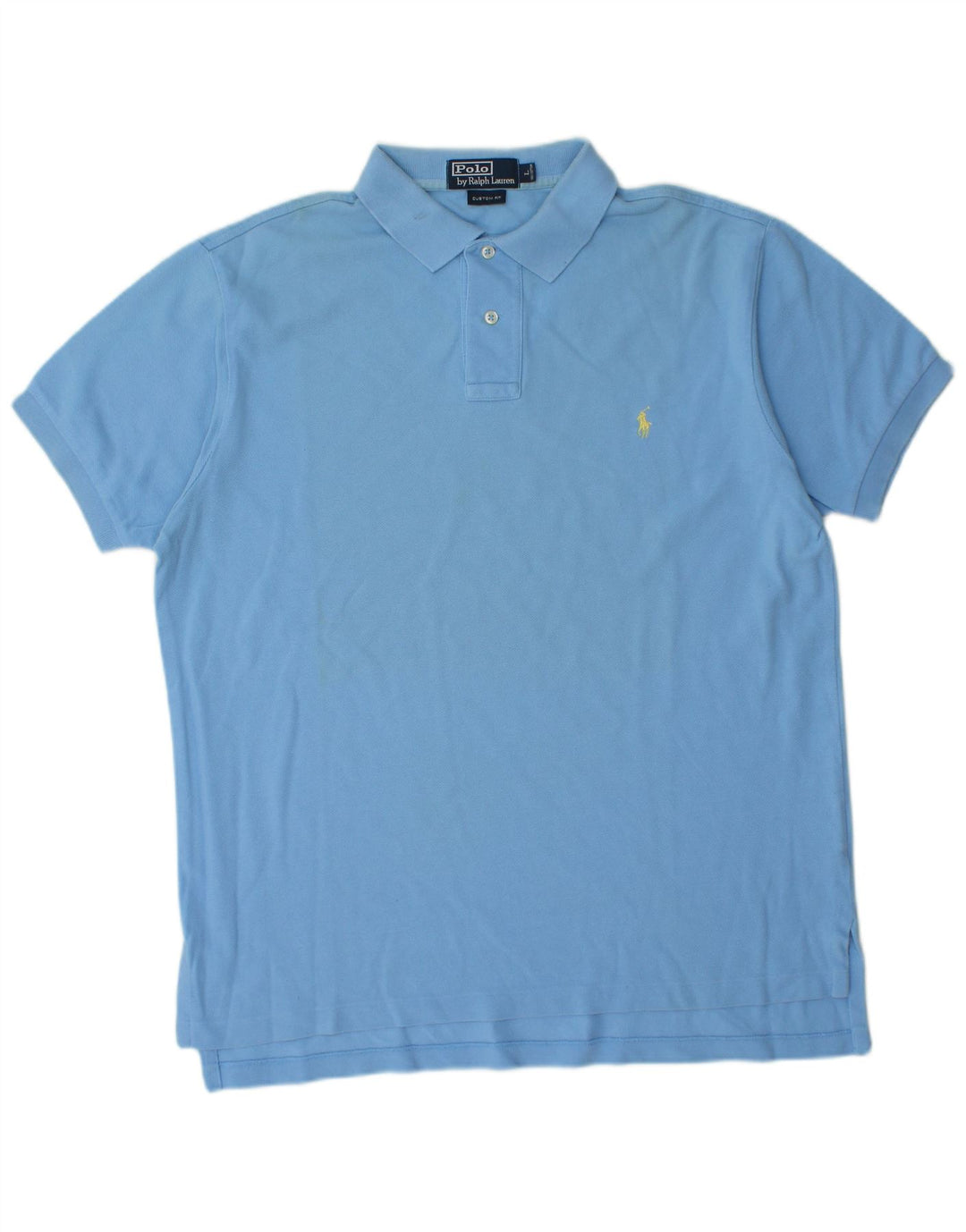 POLO RALPH LAUREN Polo sur mesure pour homme en coton bleu grand
