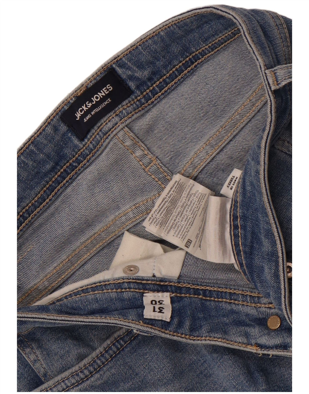 Jack & Jones Jean Slim GLENN W31 L30 Homme Bleu Coton