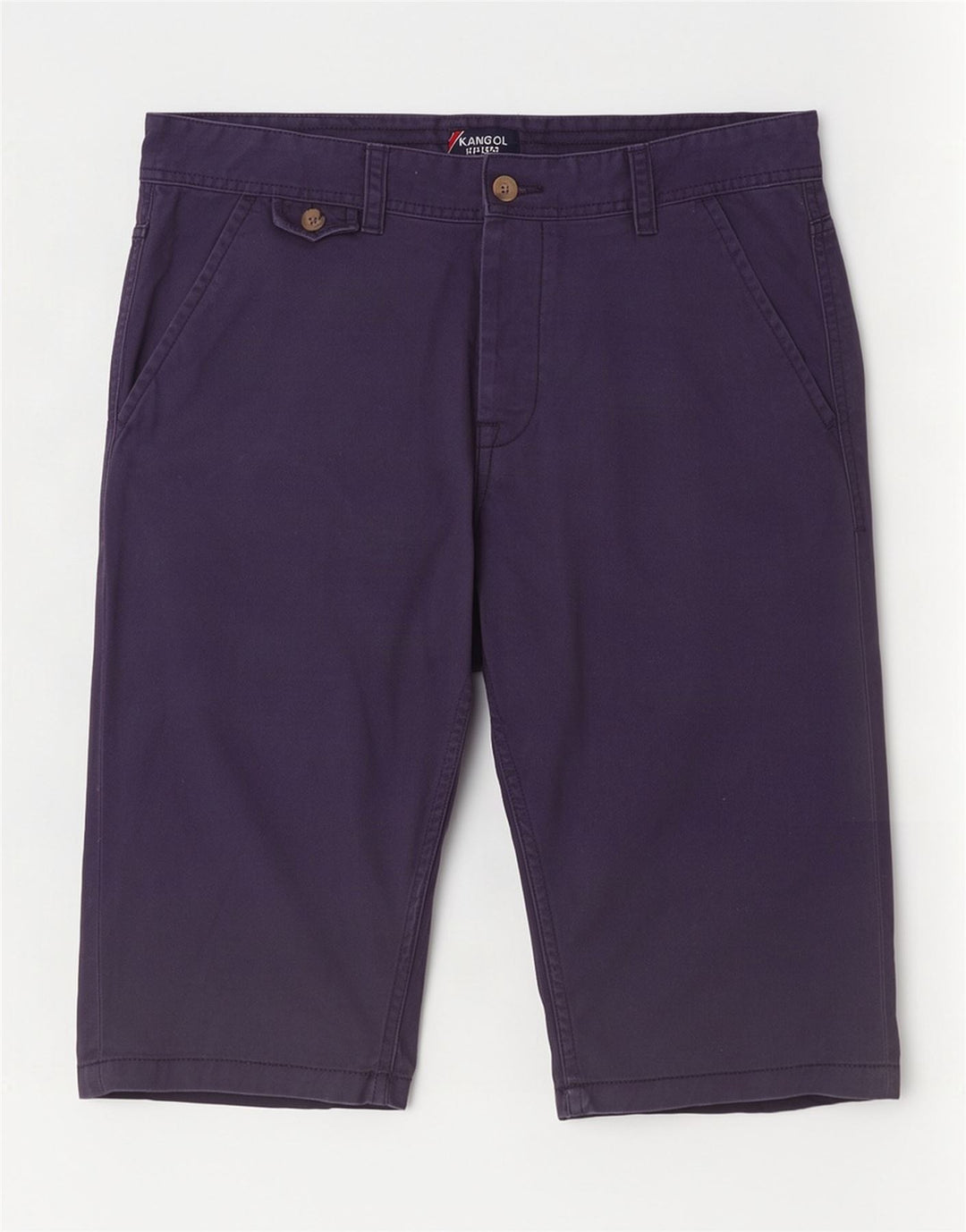 Kangol Short Chino Homme Moyen W32 Bleu Marine Coton