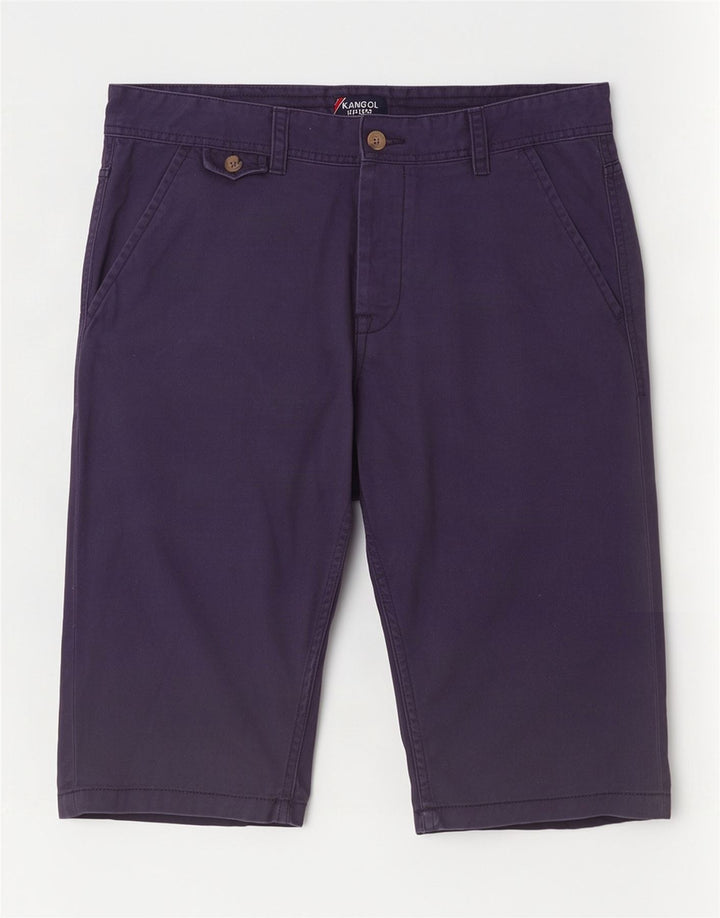 Kangol Short Chino Homme Moyen W32 Bleu Marine Coton