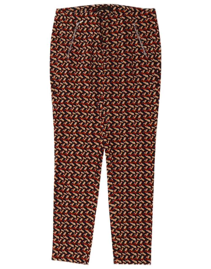 Pantalon Chino Slim Femme Zara Moyen W30 L28 Géométrique Multicolore