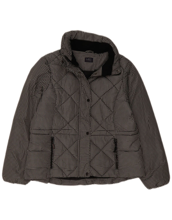 Marks & Spencer Veste matelassée pour femme UK 16 Large pied-de-poule noir