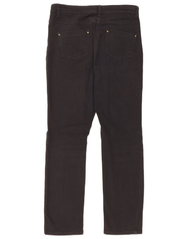 M&Co Jean droit pour femme UK 10 Small W30 L28 Noir Coton