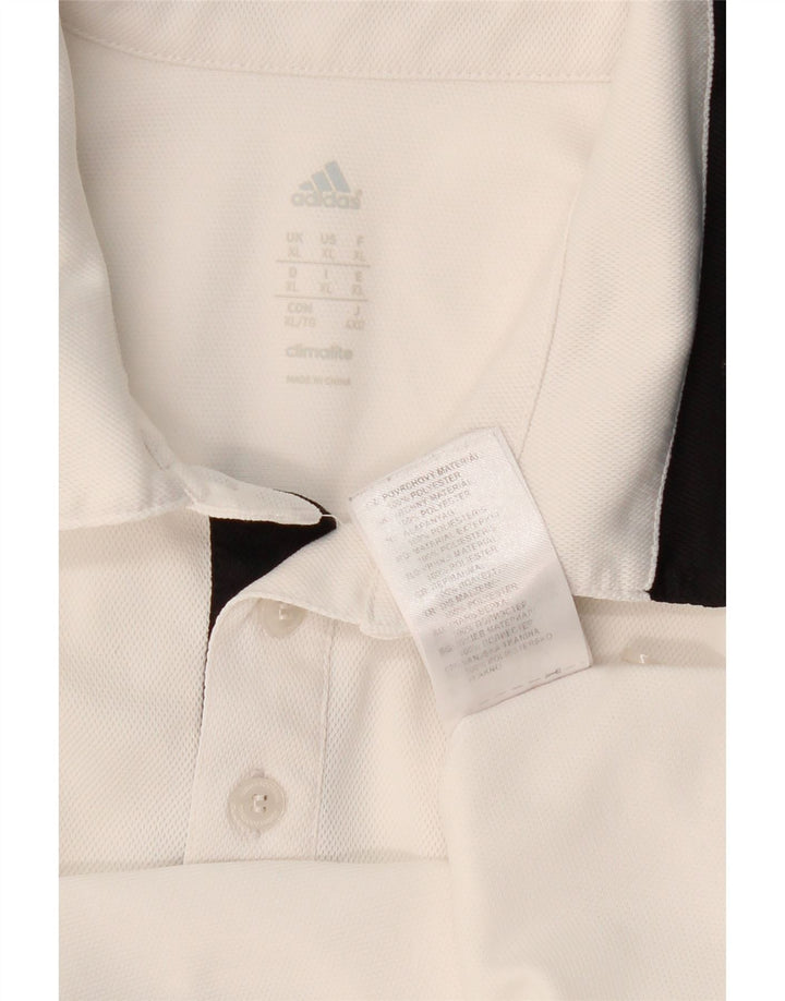 ADIDAS Polo Climalite XL Homme Blanc Colorblock Polyester
