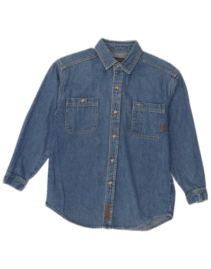 Timberland Chemise en jean garçon 7-8 ans Bleu Coton