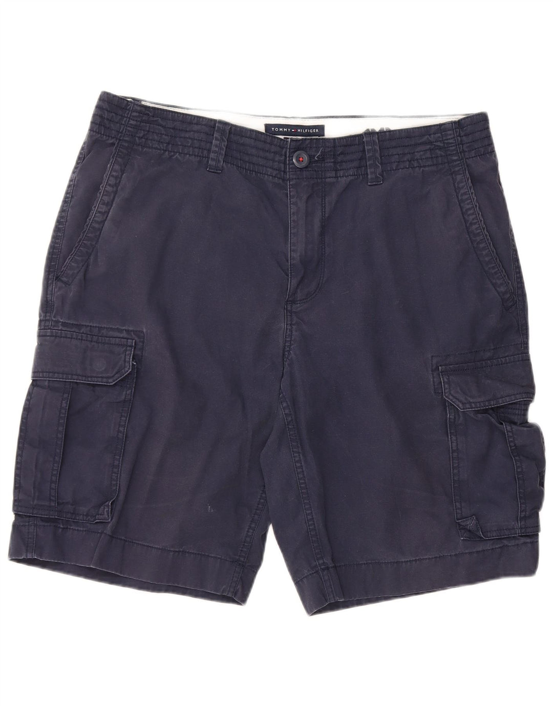 TOMMY HILFIGER Short Cargo Homme W36 Large Bleu Marine Coton
