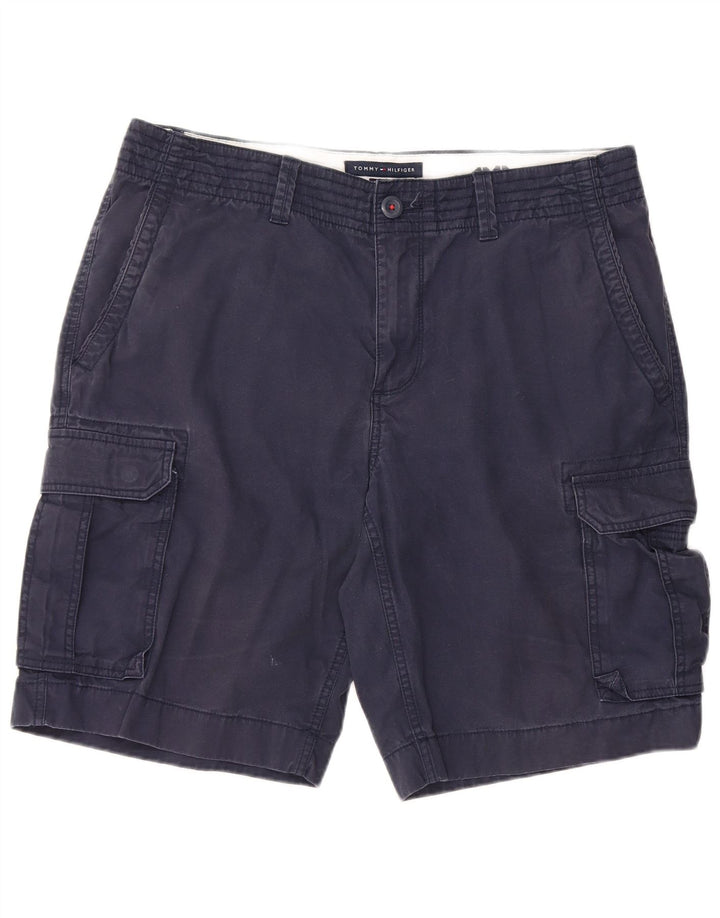 TOMMY HILFIGER Short Cargo Homme W36 Large Bleu Marine Coton