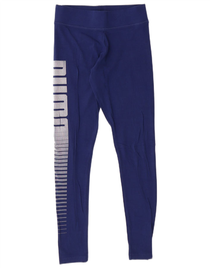 PUMA Legging graphique pour femme UK 10 Petit Bleu Coton