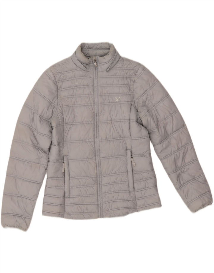 Crew Clothing Veste rembourrée pour femme UK 12 Nylon gris moyen