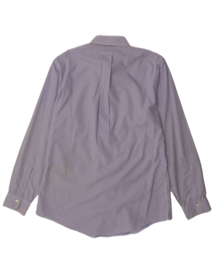Brooks Brothers Chemise coupe classique pour homme Taille 15 1/2 Vichy bleu moyen