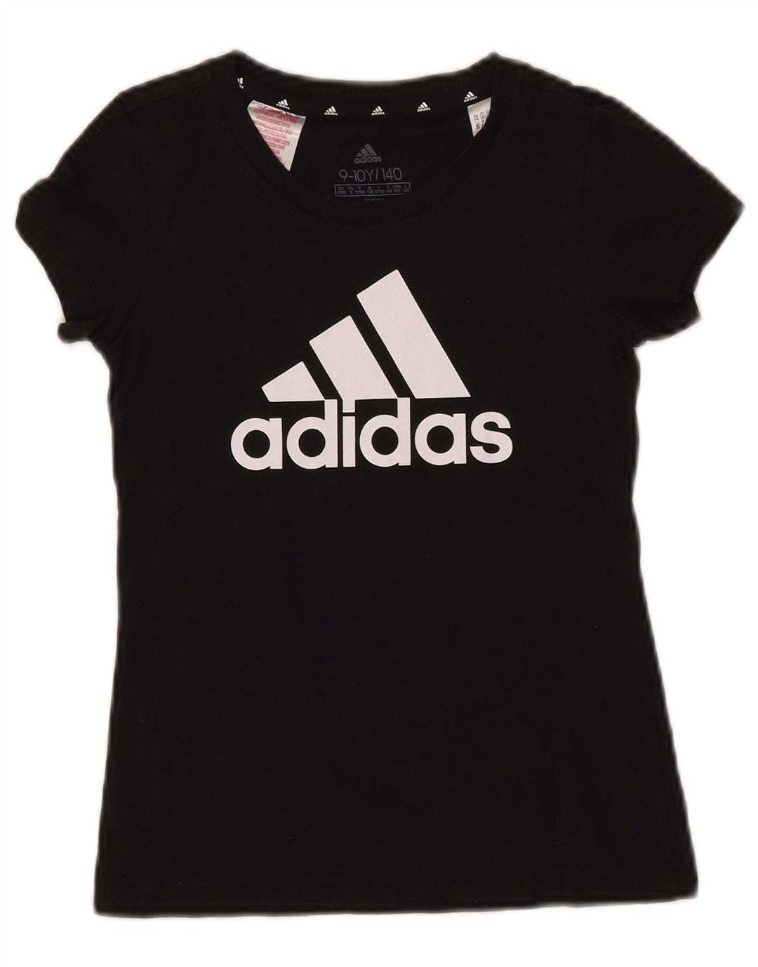 ADIDAS T-Shirt Graphique Garçon 9-10 ans Noir Coton