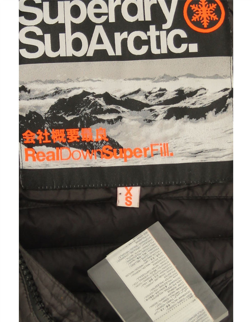 SUPERDRY Mens Padded Jacket UK 34 XS Black Polyester Vintage Superdry and Second-Hand Superdry from Messina Hembry 