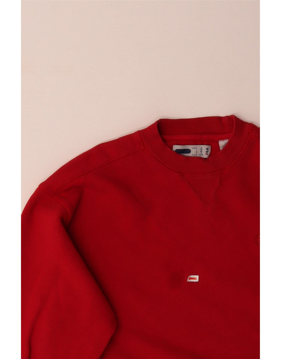 FILA Sweat-Shirt Homme Rouge Moyen Coton