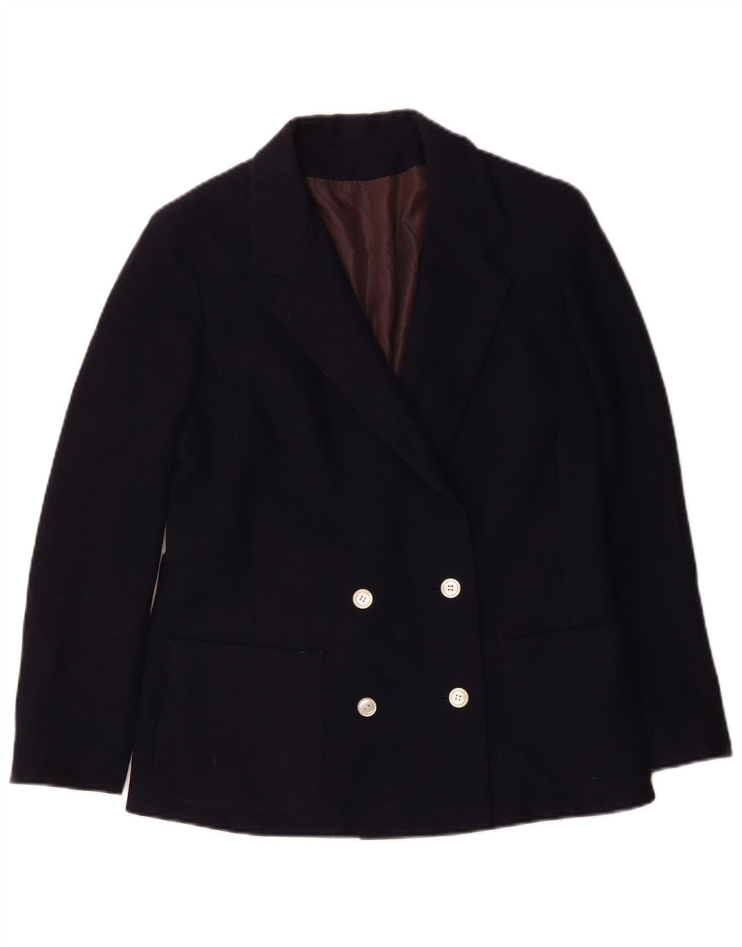 vintage Femme Double Breasted Blazer Veste IT 46 Grand Bleu Marine