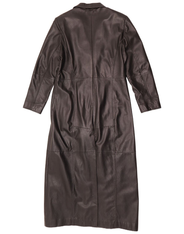 Gipsy Womens Trench Coat UK 18 XL Cuir Noir