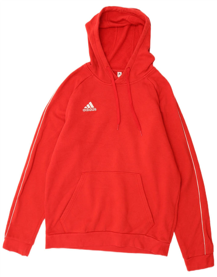 ADIDAS Pull à capuche pour homme en coton rouge Large