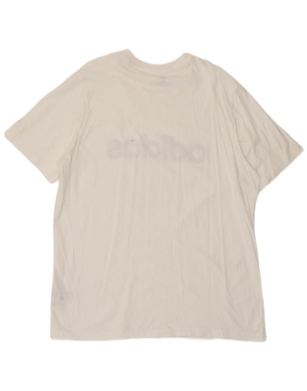 Adidas T-shirt graphique pour homme XL en coton blanc