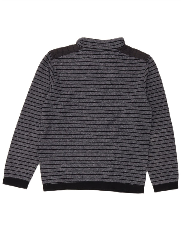 Essentials Haut à manches longues pour homme Bleu marine rayé