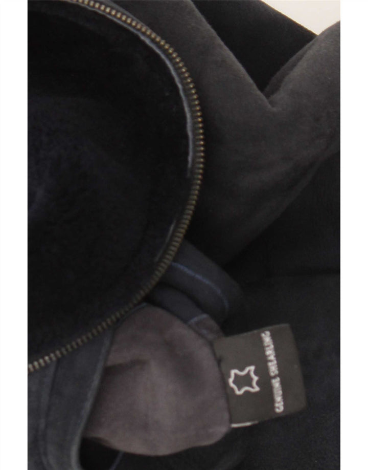 CPL1953 Veste Bomber Shearling Femme UK 20 2XL Bleu Marine Shearling