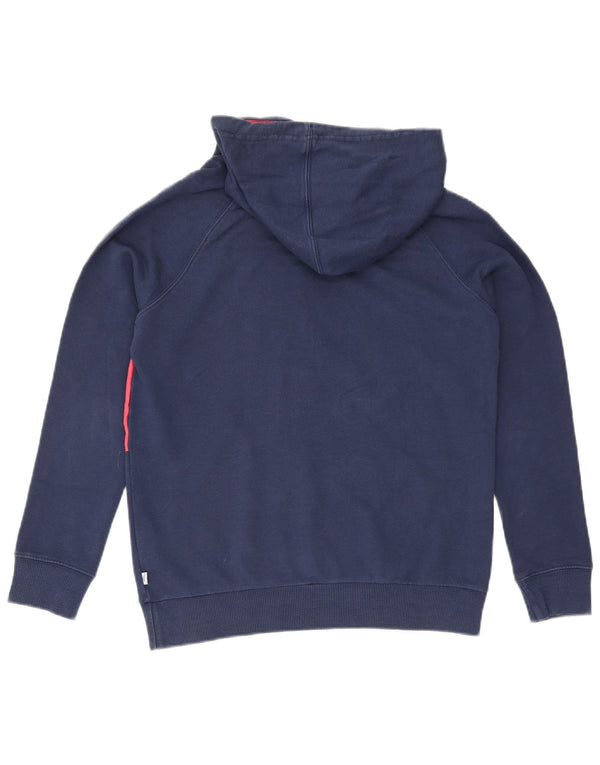 Adidas Pull à capuche graphique pour homme UK 10 Petit coton bleu marine