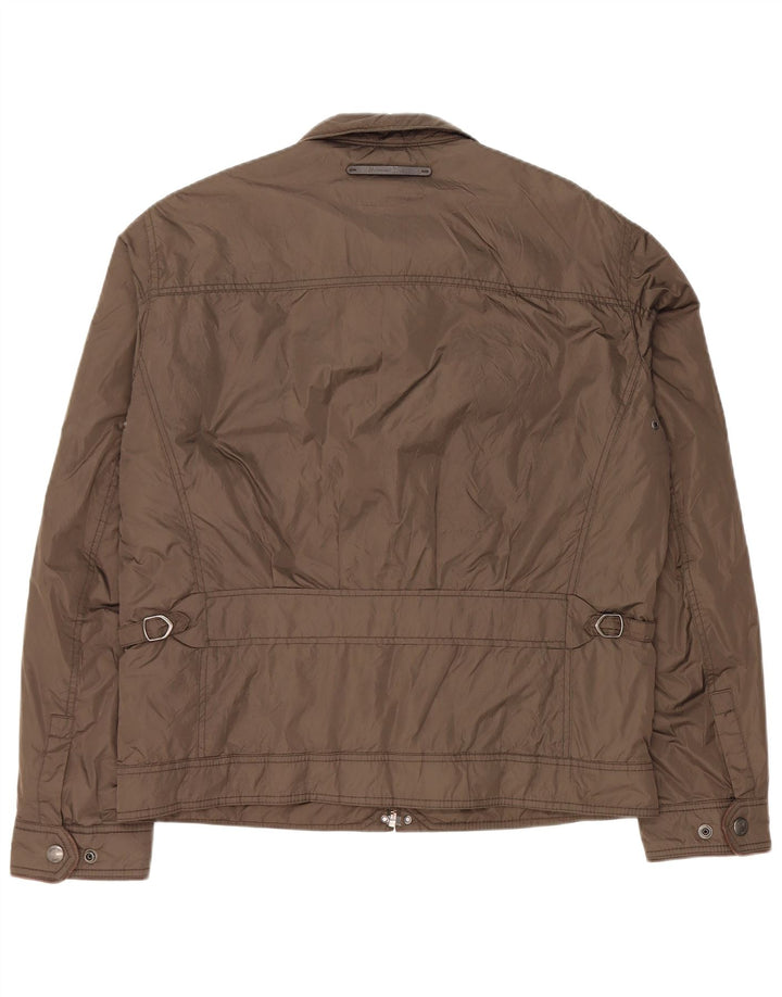 Massimo Dutti Veste Bomber Homme UK 42 XL Nylon Marron