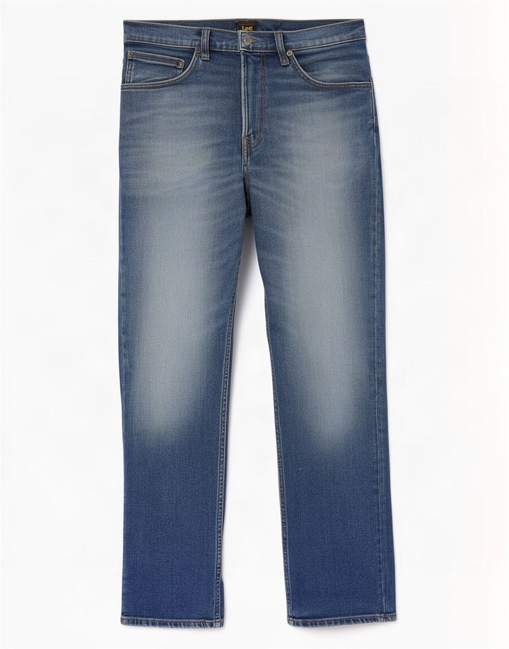 Lee Jean Droit Brooklyn Homme W32 L32 Bleu Coton