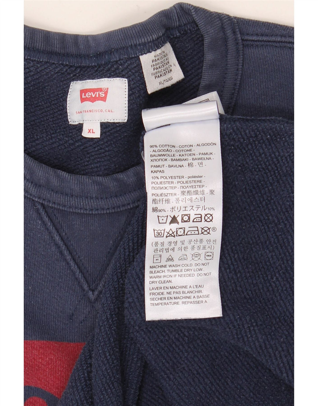 LEVI'S Sweat-Shirt Graphique Homme XL Bleu Marine Coton