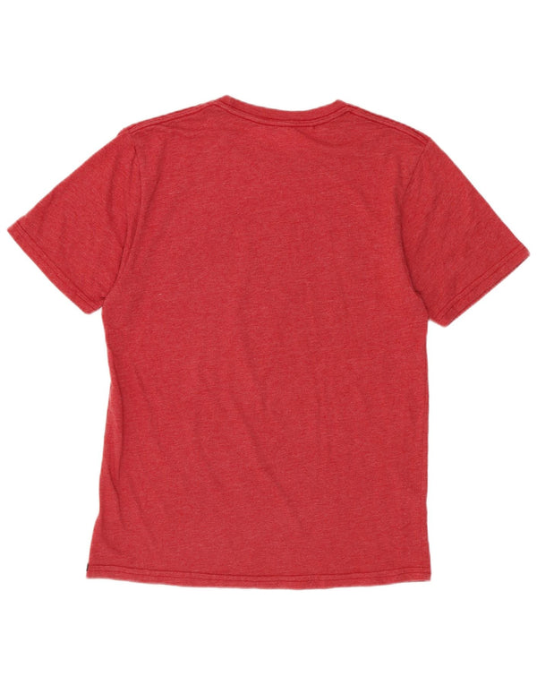 Volcom T-shirt graphique coupe moderne pour femme UK 12, coton rouge moyen