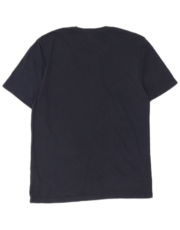Hugo Boss Homme T-Shirt Top Bleu Marine Moyen Coton