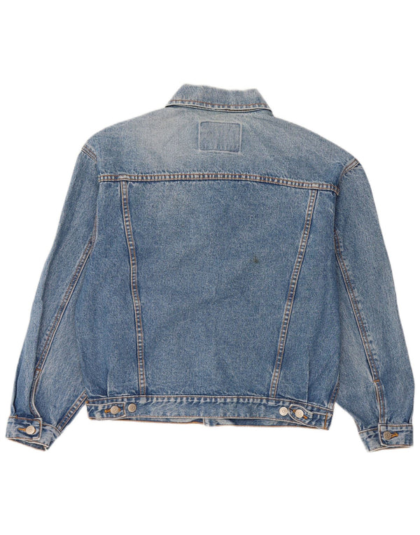 veste en denim homme vintage UK 36 Petit coton bleu
