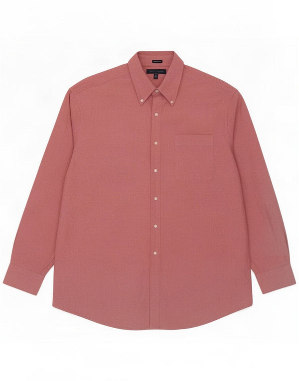 Tommy Hilfiger Chemise coupe classique pour homme Taille 17 1/2 XL Rouge