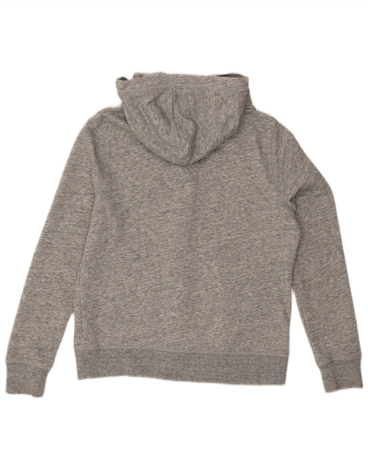 TOMMY HILFIGER Pull à capuche zippé surdimensionné pour femme UK 10 Petit Gris