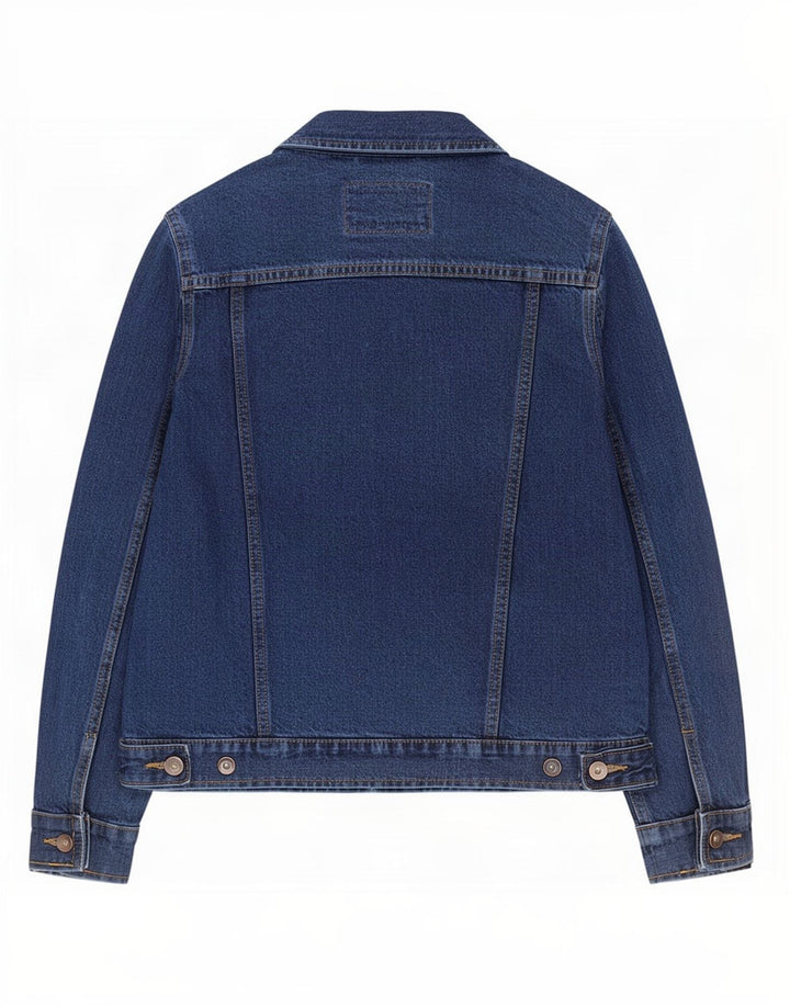 Marks & Spencer Veste en jean pour femme UK 10 Petit coton bleu