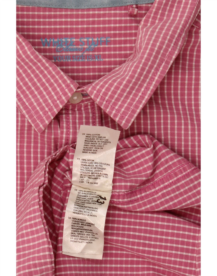 Chemise Homme White Stuff XL Coton à Carreaux Rose