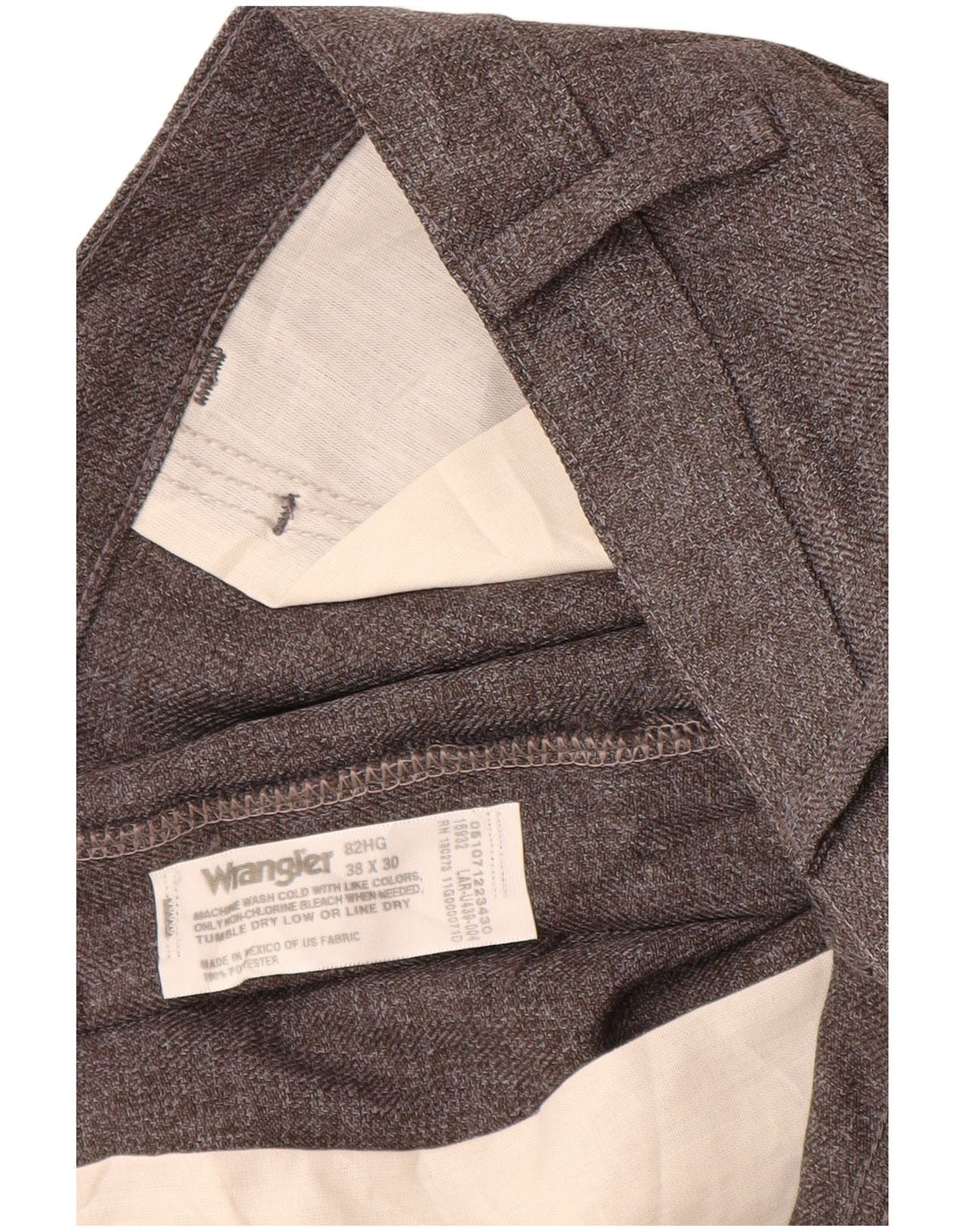 Wrangler Pantalon décontracté droit pour homme W38 L30 Gris Polyester