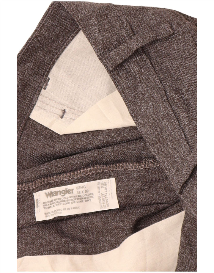 Wrangler Pantalon décontracté droit pour homme W38 L30 Gris Polyester