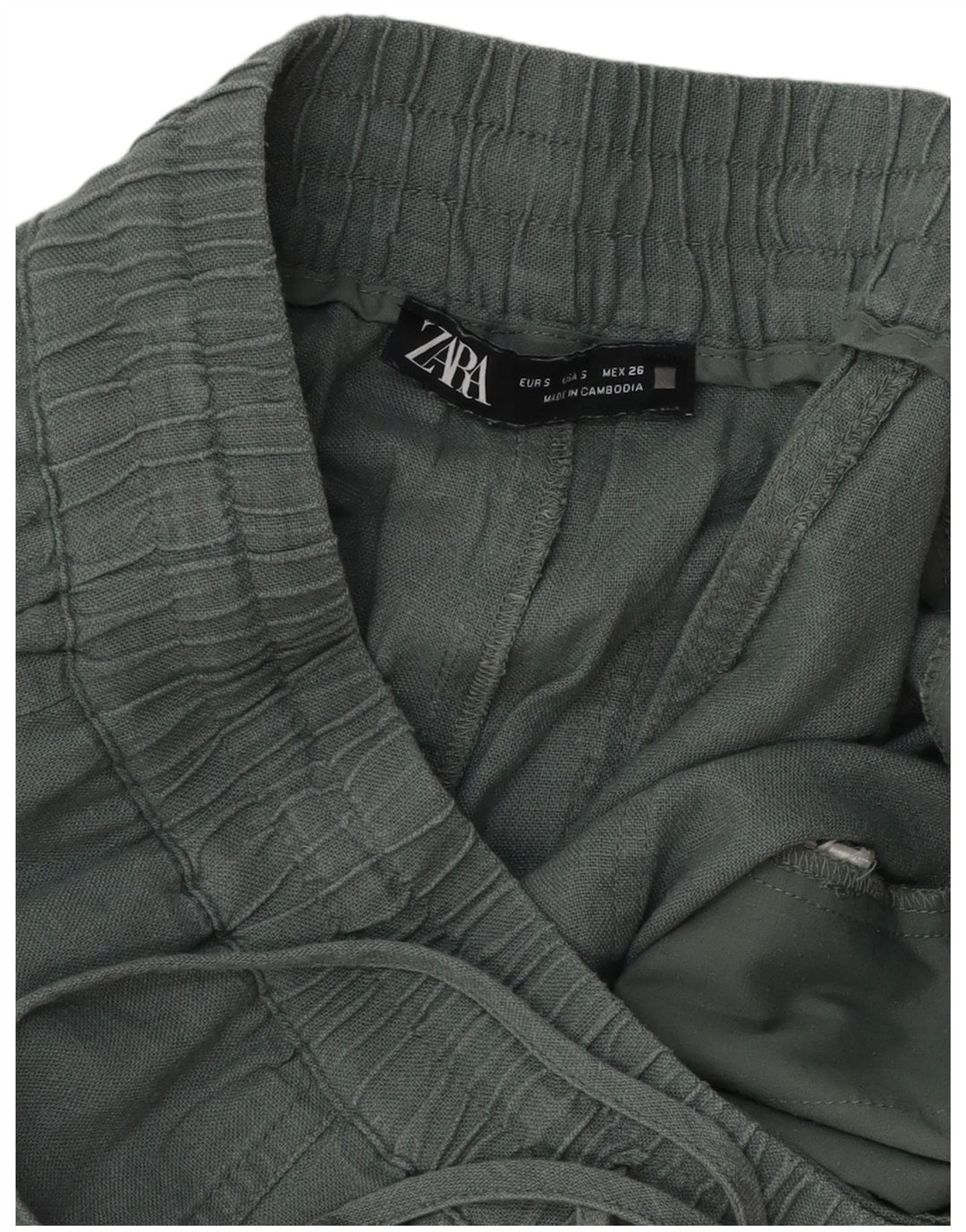 Zara Pantalon Sarouel Femme Petit W26 L24 Vert