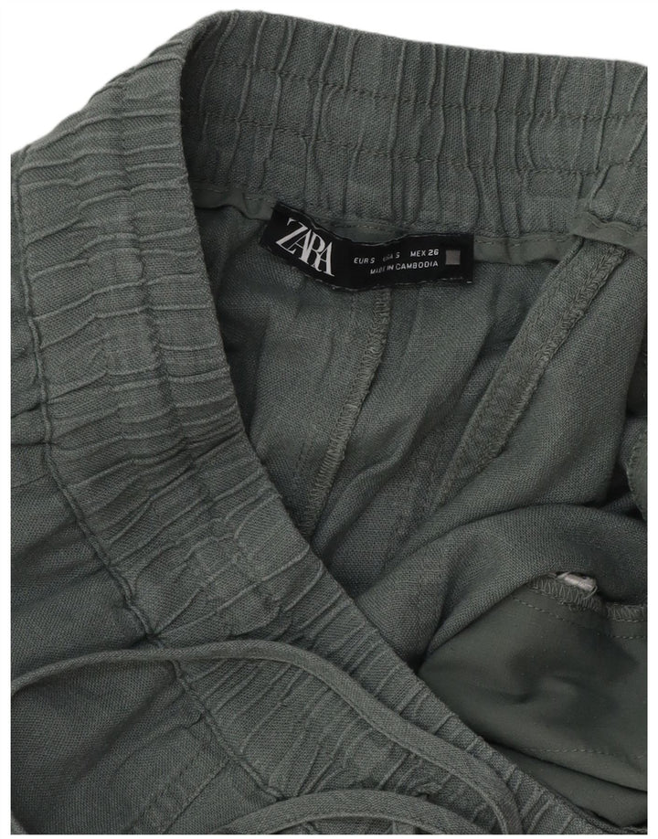 Zara Pantalon Sarouel Femme Petit W26 L24 Vert