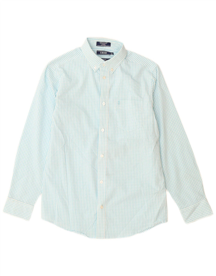 Izod Chemise Stretch Garçon 14-15 ans Grand Bleu Vichy Coton
