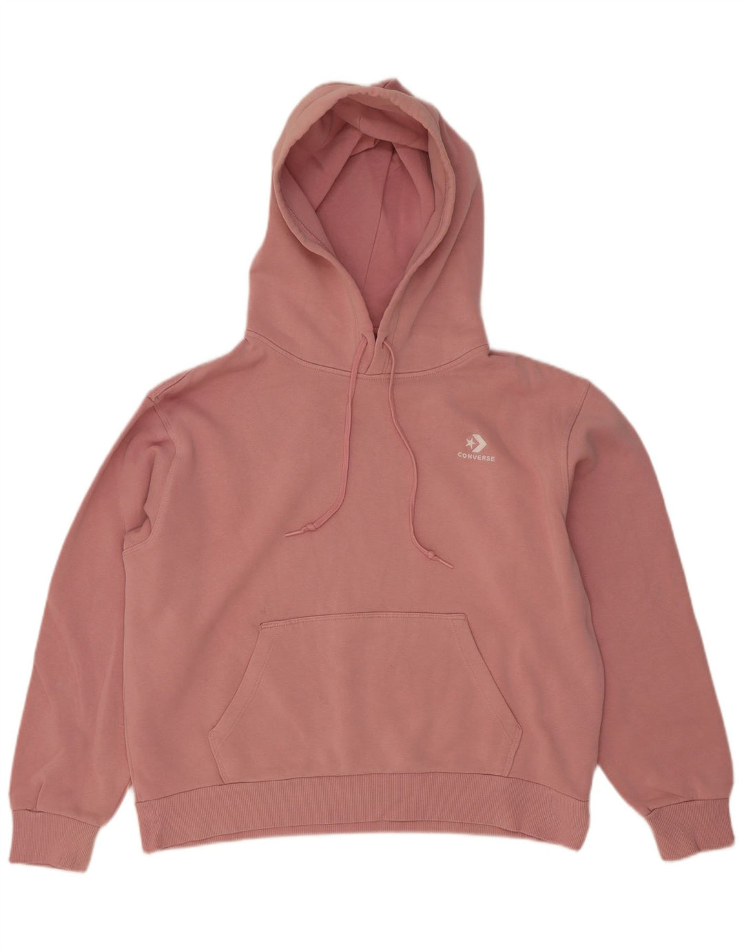 Converse Pull à capuche surdimensionné pour femme UK 44 Coton rose moyen