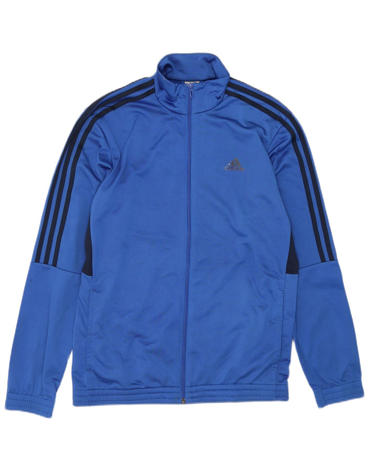 Adidas Veste de survêtement pour homme UK 40/42 Bleu moyen Colorblock Polyester